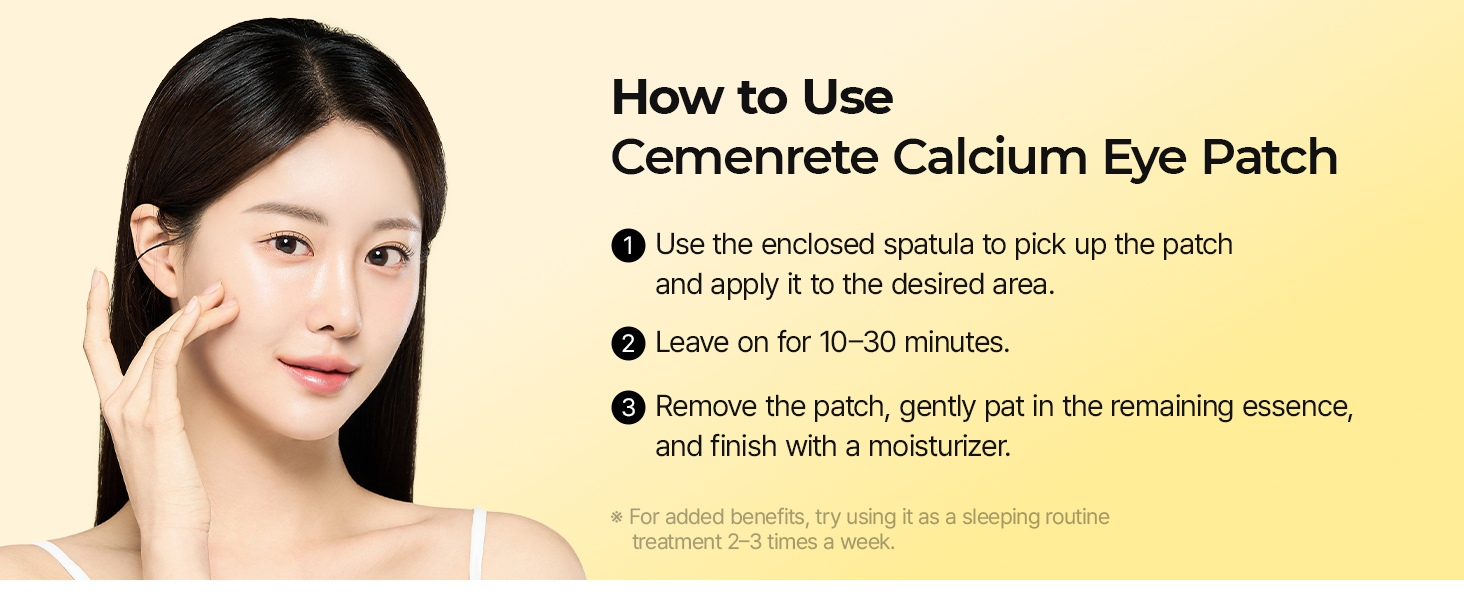 guide how to use Dr.Melaxin Cemenrete Calcium Volume Eye Patch